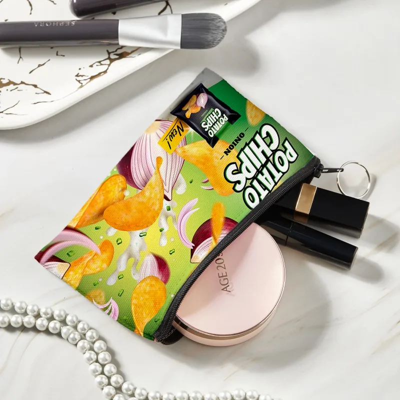 Кошелек для картофельных чипсов женщин и мужчин короткий бумажник кредитница