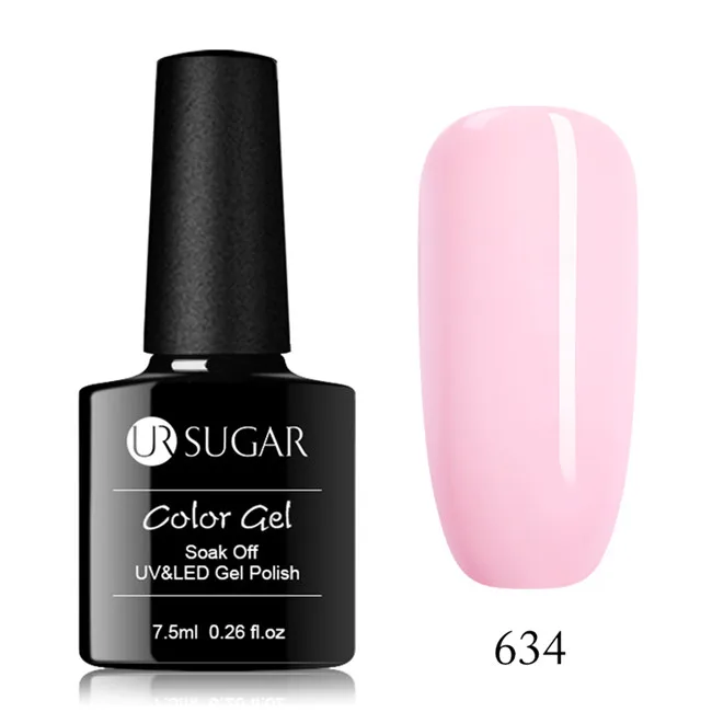 634 Ur Sugar, 7,5 мл, чистый цветной гель для ногтей, лак для ногтей, блеск, замачиваемый, УФ Гель-лак, Полупостоянный матовый эффект, эмаль, Гель-лак, УФ светодиодный - Цвет: 634