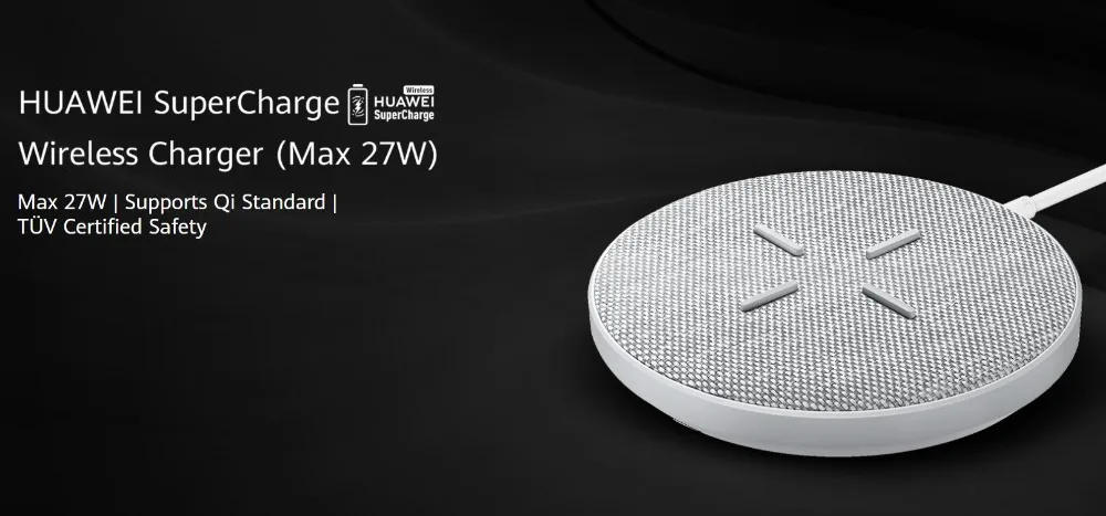 CP61 huawei SuperCharge Беспроводное зарядное устройство Max 27 Вт huawei Qi стандарт tyuv сертифицирован для mate 30 Pro iPhone 11 Pro Max