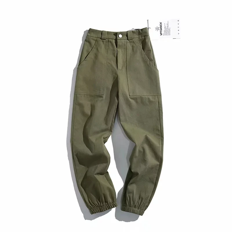 Fashion Women Army Green Cargo Pants High Waist Trousers Joggers Harem Ankle Length Female 4 Colors | Женская одежда