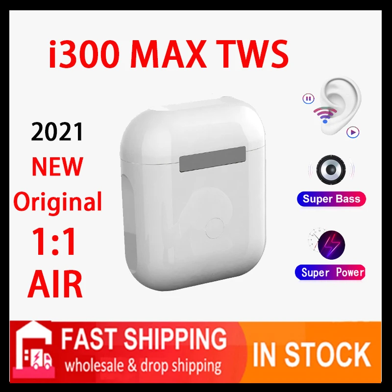 

2021 Original i300 MAX TWS Wireless Earphone Rename Bluetooth 5.0 Super Earbuds PK i7 i9 i11 i12 i14 i15 i16 i18 i30 i1000 i90