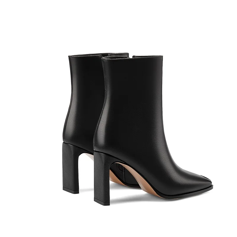 

Winter New Ankle Boots Female Women Shoes Fashion Patent Strange Style Square Toe Zipper Short Boots Women Heels Botas De Mujer