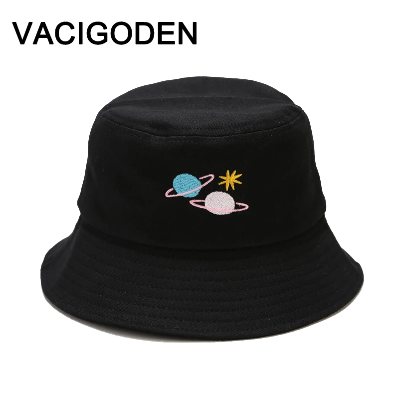 Pacigoden-Sombrero De pescador bordado con estrella De Planeta, sombrero De pescador, sombrero...