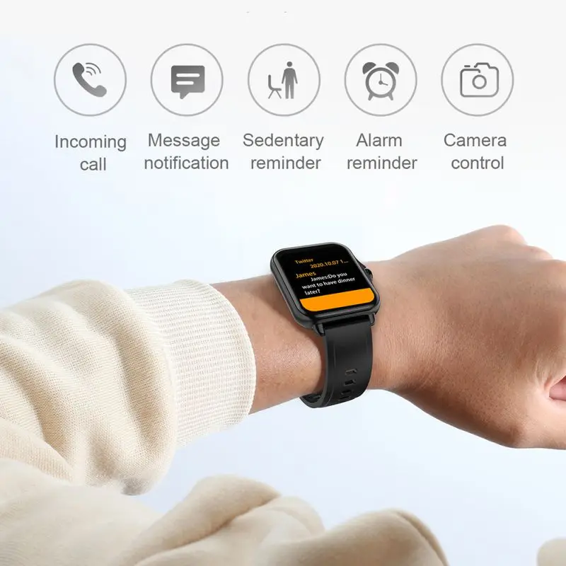 

Q8 Smart Watch 1.69 Inches Multi-Function Bluetooth Music Call Dial Heart Rate Blood Pressure Health Monitoring Smartwatch