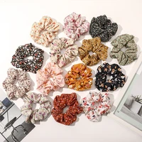 new floral scrunchies hair ties rope girls ponytail holders vintage rubber band elastic hair band fashion hair accessories