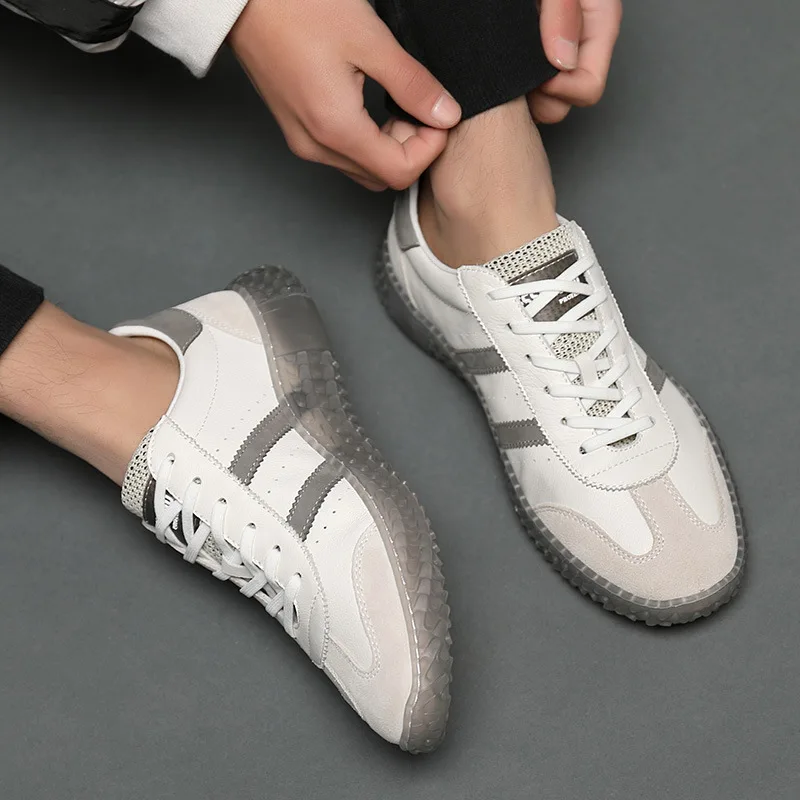 

2022 Spring And Autumn Tide Shoes Fashion Transparent Soles Korean Casual Shoes Breathable Sneakers Men's Flat Shoes