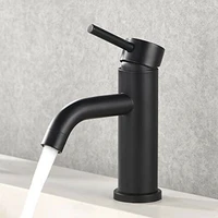 matte black bathroom sink faucet modern basin mixer tap single hole handle single hole deck mounted bathroom fixture