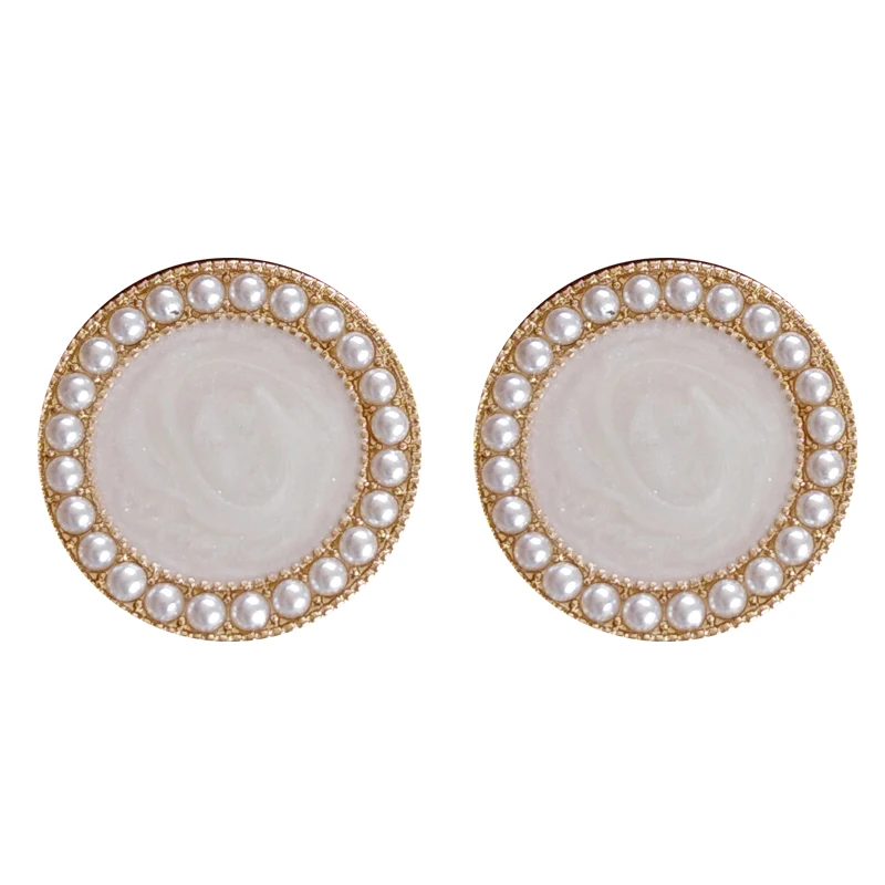 

Round beautiful lady charming atmosphere dignified drop oil irregular earrings students daily earclip female