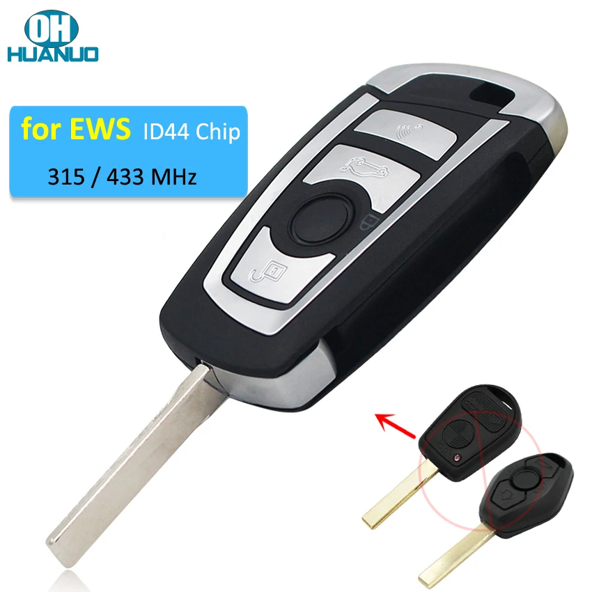 EWS модифицированный флип-ключ 4B 315 МГц/433 МГц PCF7935AA ID44 чип для BMW E38 E39 E46 M5 X3 X5 Z3 Z4 HU92