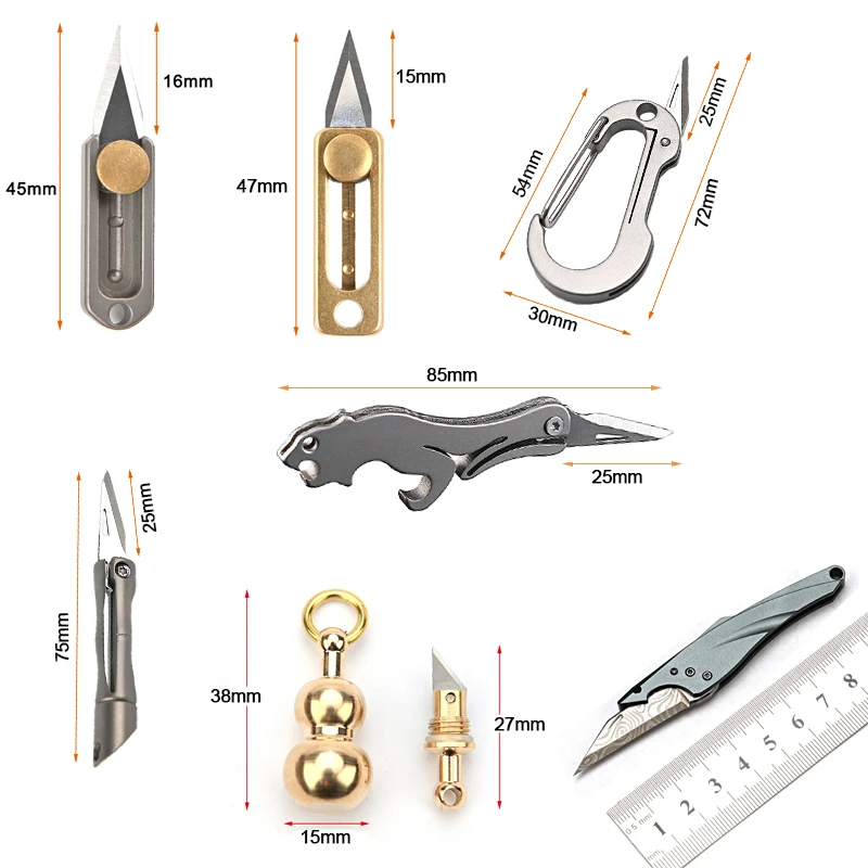 Титановый мини-нож для повседневного использования складной нож брелок подвеска