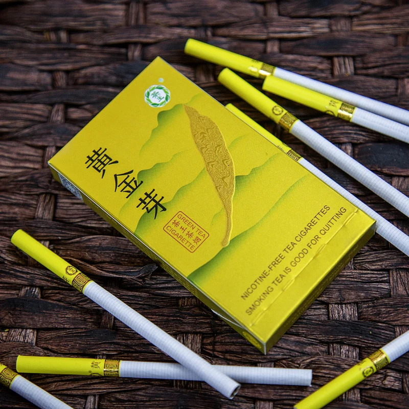 Травяной чай дым тонкая сигарета золотой 10 упаковок для мужчин и женщин