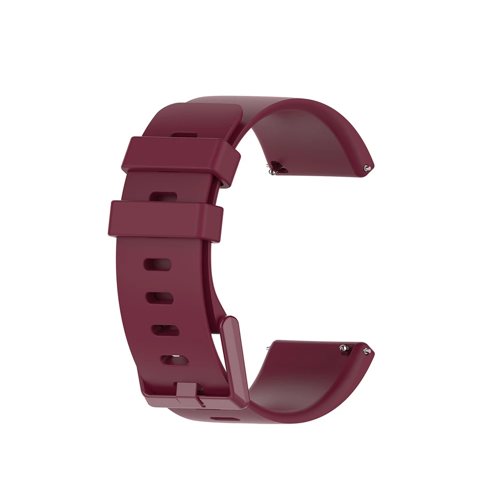 Red Сменный ремешок для Fitbit Versa/Versa 2, мягкие силиконовые водонепроницаемые наручные аксессуары, ремешок для Fitbit Versa 2, ремешок - Цвет: Red
