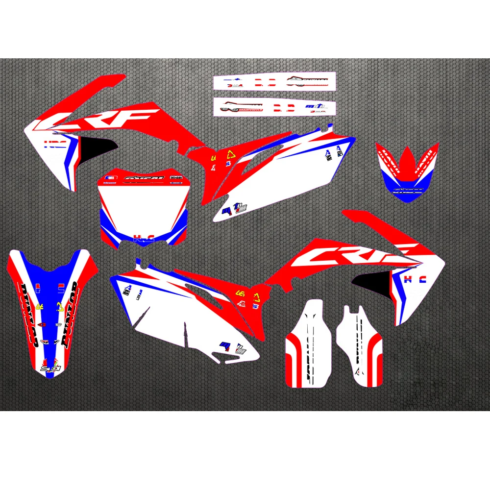 Пользовательские цифры графика и фоны наклейка Стикеры для Honda CRF250R CRF250 CRF 250R 2010 2011 2012 2013