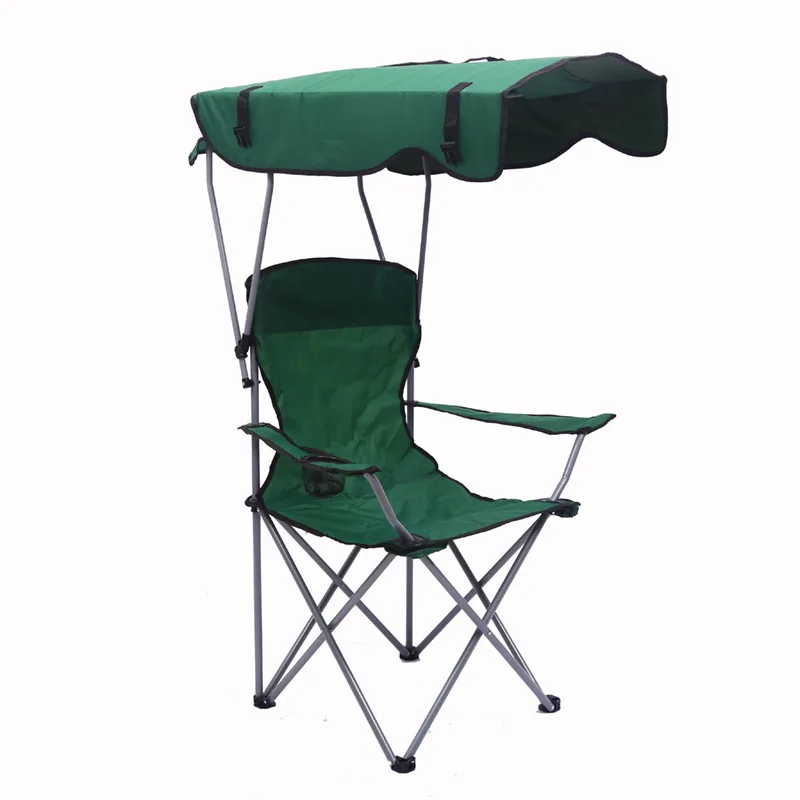 

Outdoor portable folding chair 600D Oxford cloth folding beach chair rest tourism barbecue with canopy and umbrella