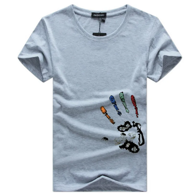 Fashion Trendy Men T-Shirts Plus Size L-5XL Tee Shirt Casual Summer Short Sleeve Men's Tops Palm Pattern Printed | Мужская одежда