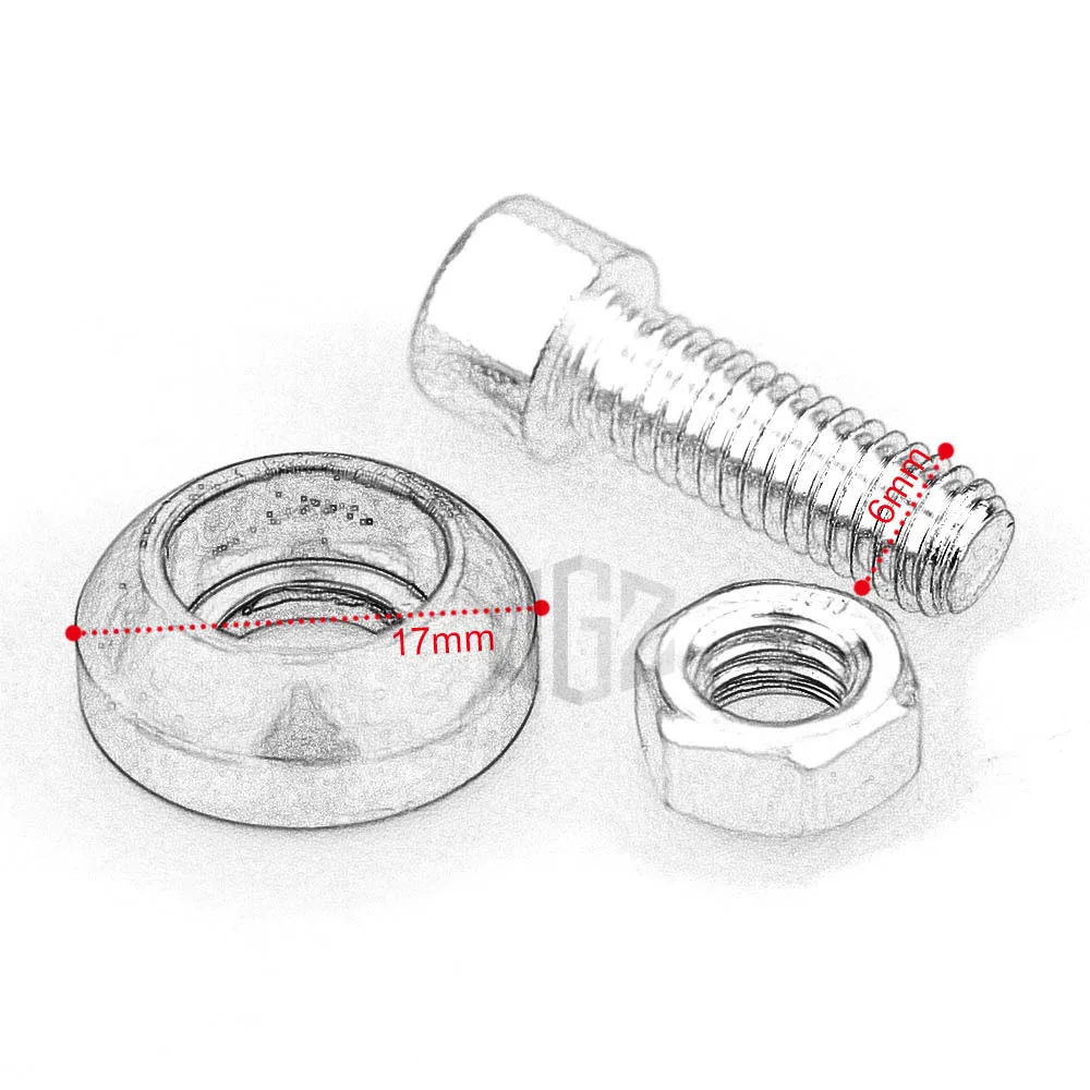 10 шт. мотоцикл 6 мм Универсальный алюминиевый болт для номерного знака Винты