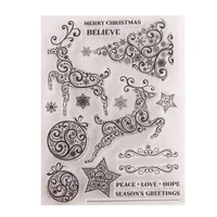 chitistmas elksnowflake clear stamps for scrapbooking photoalbum paper craft card making stamp seal for decor 2019 new