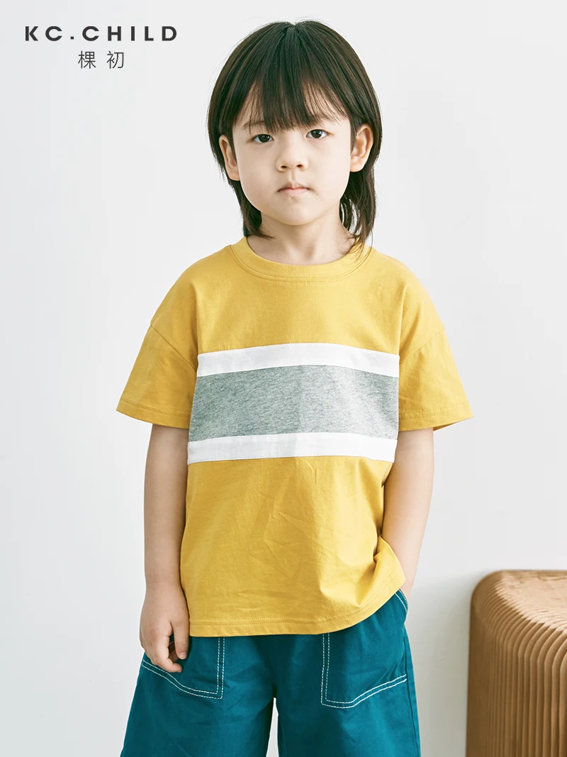 

KC.Child Kid's T-shirt Children's T-shirt Boy's & Girl's T-shirt with Cotton Breathable Skin-friendly Casual Style Age 2-10Y