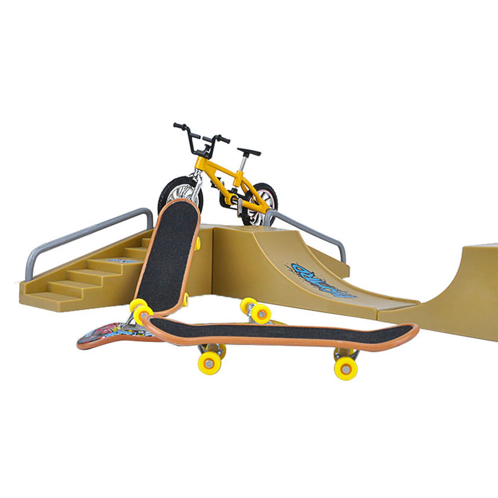 

Fashion Finger Skate Bike Park Toys Set with Ramp Parks Indoor Outdoor Finger Sports Toys for Children Adults Simulation Skate