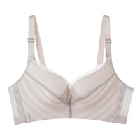 women large size underwear bras wire free embroidery ladies brassiere ultra thin non sponge comfortable push up bra