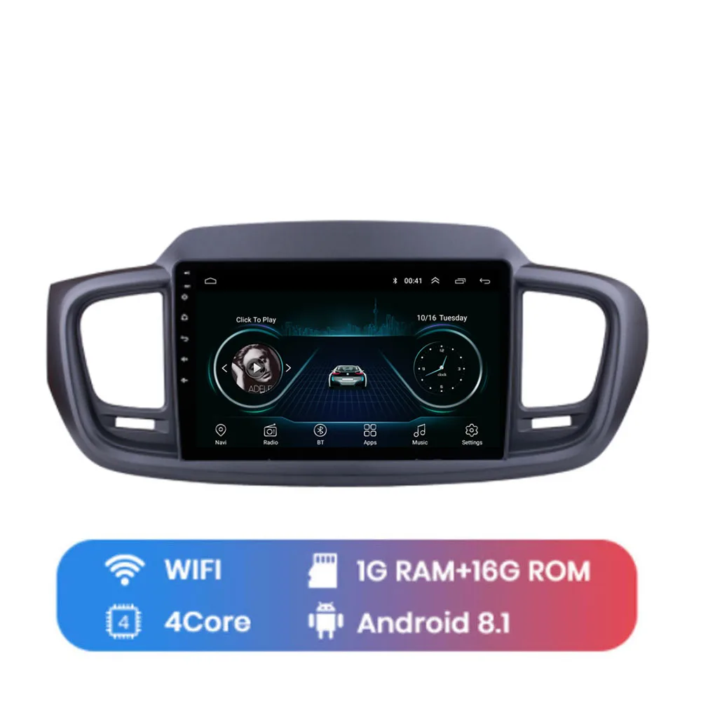 WIFI (1G 16G) 4G LTE Android 8,1 для KIA SORENTO Мультимедиа стерео автомобильный dvd-плеер навигация gps радио - Цвет: WIFI (1G 16G)