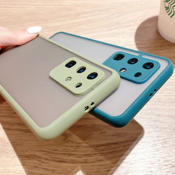 Модный противоударный матовый чехол для объектива камеры Samsung Galaxy S21 Ultra S20 FE S10 S9 S8