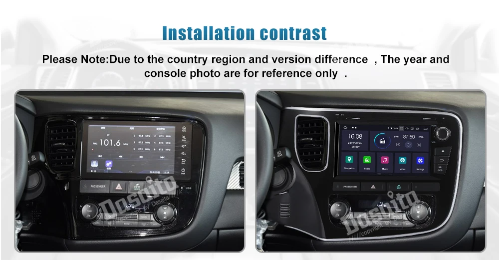 Dasaita " Android 9,0 автомобильный DVD gps плеер Navi для Mitsubishi Outlander с 2G+ 16G четырехъядерный автомобильный радио мультимедиа