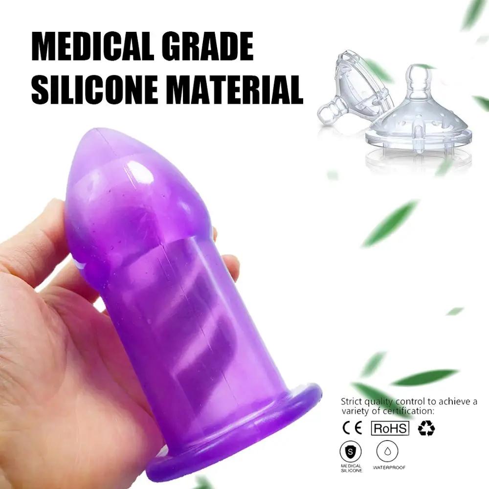 Purple Anal Plug Trainer Butt Speculum Dilator Prostate Anus Massager for Women Men Gay Sex Toys | Красота и здоровье