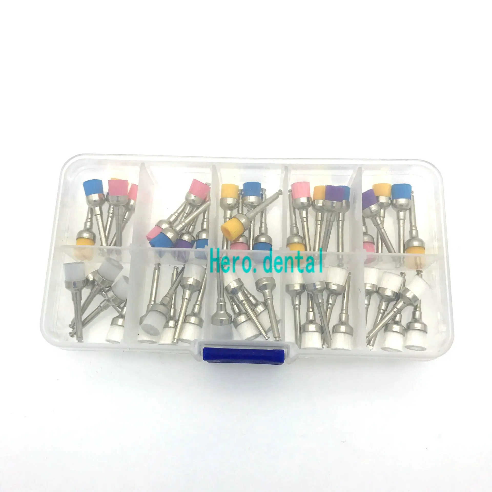 

NEW 50 PCS Nylon Latch Flat Polishing Polisher Dental Prophy Mixed Color Brushes