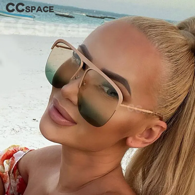 46303 полуоправа квадратные негабаритные солнцезащитные очки мужские и женские