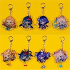 Брелок для ключей Genshin Impact Kujo Sara Aloy Sangonomiya Kokomi Raiden Shogun Slime, акриловый брелок для ключей с подвеской