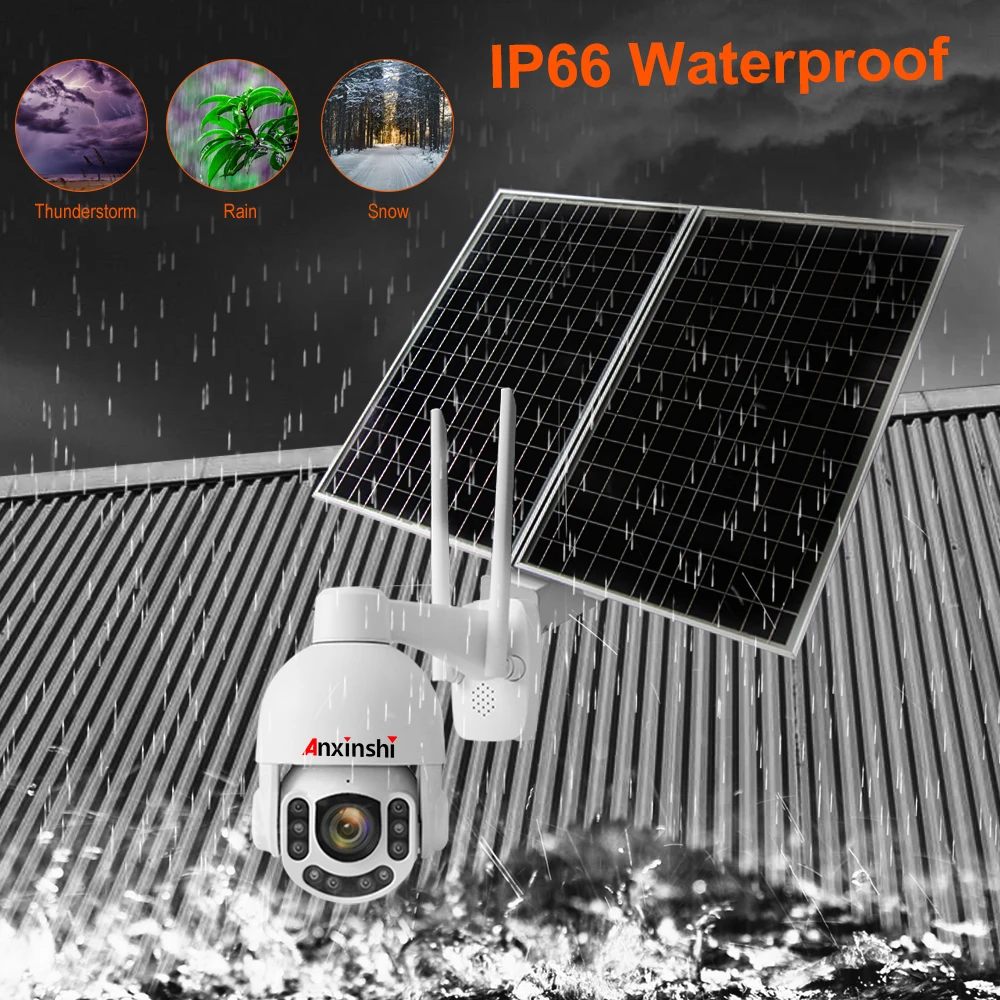 Солнечный Панель 60W 30A/ч Перезаряжаемые Батарея 5MP IP Беспроводной Камера Sony Imx335