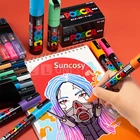 UNI POSCA ручка-маркер, Фотографическая ручка, ручка-постер для рекламы, ручка для рисования, ручка-маркер для рисования с круглой головкой