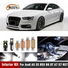 Белый Canbus без ошибок светодиодный комплект внутреннего освещения для Audi A5 S5 RS5 B8 8T A7 S7 RS7 4G A8 S8 D2 D3 4D Coupe Sportback Map Light