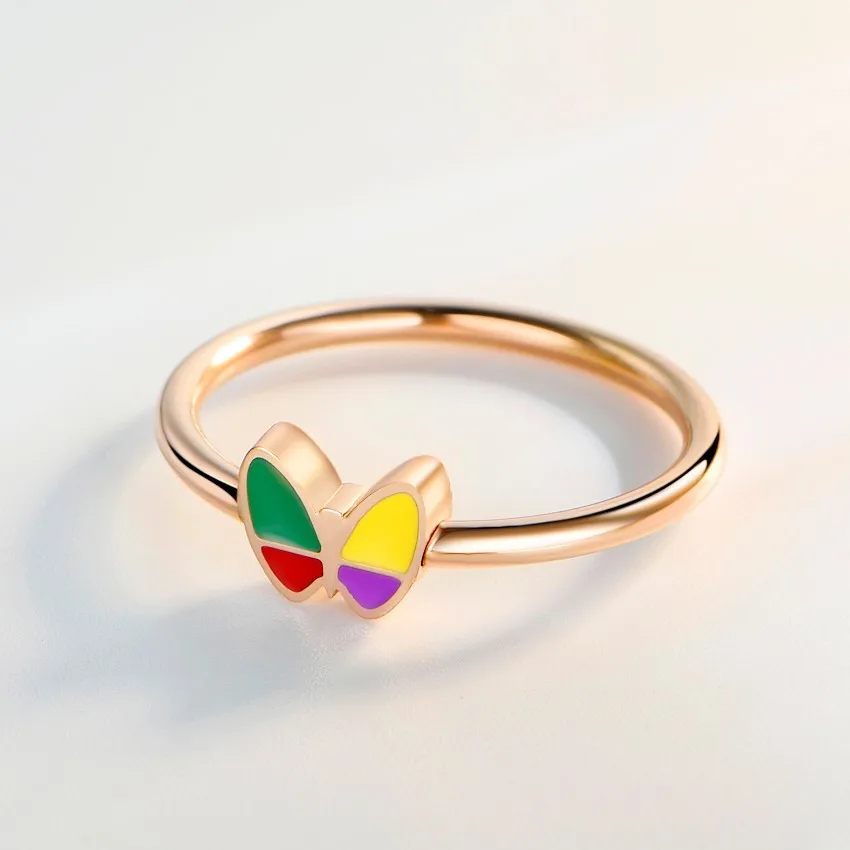 KNOCK Fashion к сожалению розовое золото для женщин и мужчин полированное кольцо