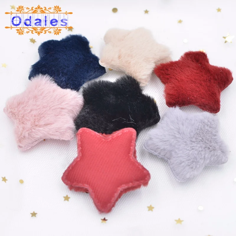 36 шт. Мягкие плюшевые подушечки со звездами Аппликации украшения для головных