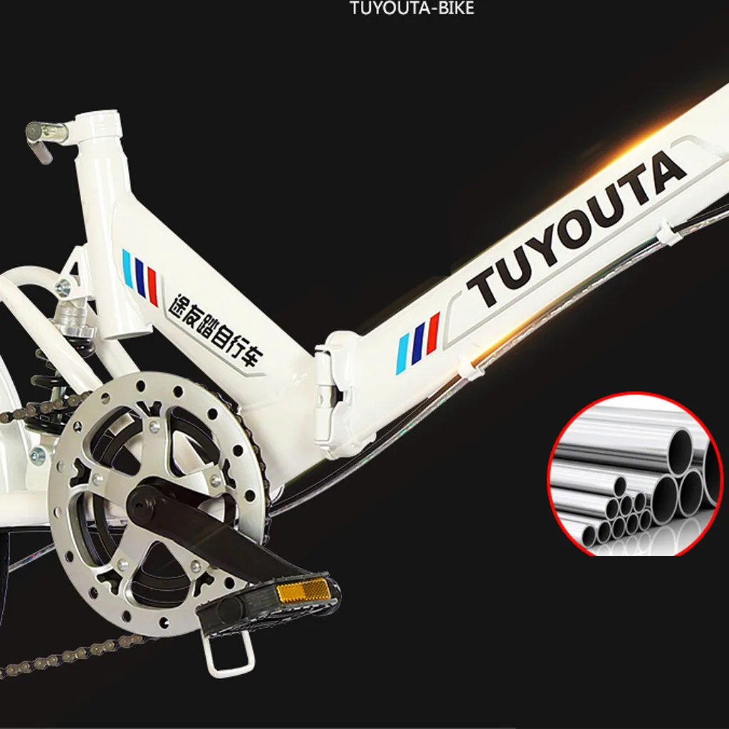 Складной легкий мини велосипед маленький портативный для взрослых и студентов