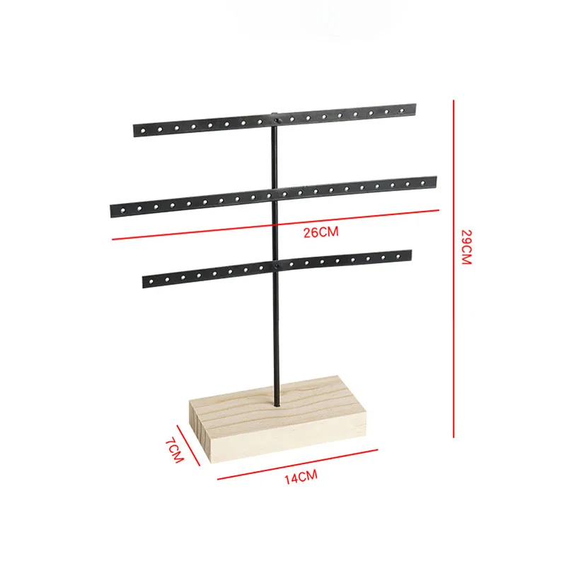 Fashion Metal Earring Display Stand Jewelry Storage White Black Necklace Jewelry Organizer Holder Store Home Decor Woman Gifts