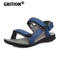 grition men beach sandals summer outdoor flat slippers male flip flops tourism breathable lightweight trekking shoes clearance