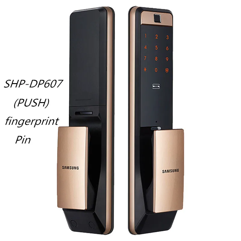 SHP-DP607 PUSH SAMSUNG цифровой отпечаток пальца дверной замок SHP-DP607/SHP-DP609 английский Verion Eurp Moritse - Цвет: SHP-DP607 PUSH