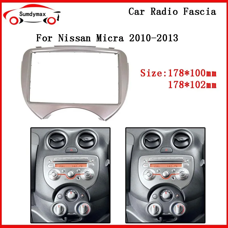 

Car Radio installation DVD GPS Plastic Fascia Panel frame for NISSAN March Micra Renault pulse 2010~2015 Dash Mount Kit