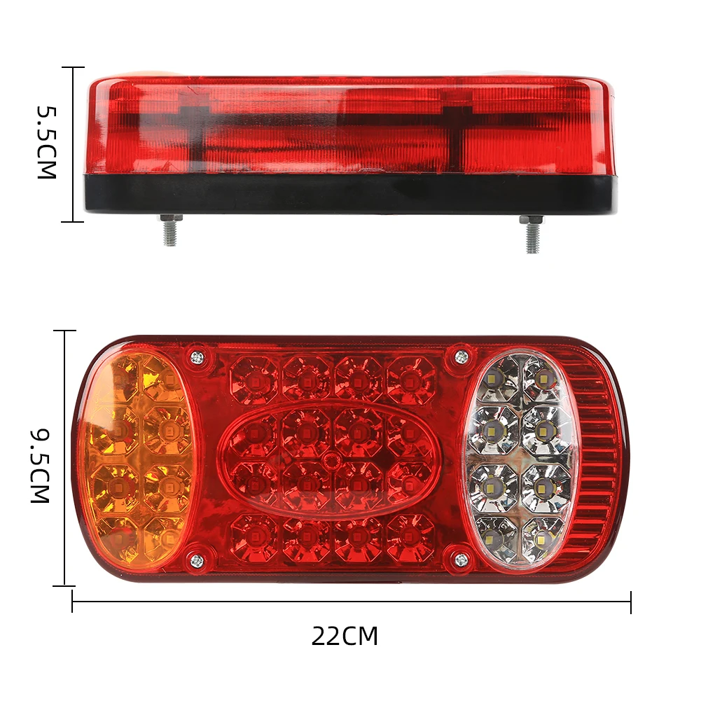 

1pcs 12-24v car Truck Trailer Taillight 32led Turn Signal Indicator Tail Brake Light For Trailer Lorry Van Ute For Car Lamps