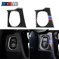 1pcs carbon fiber stickers for bmw f30 f34 3 series gt car start stop engine button cover interior decorative accessories