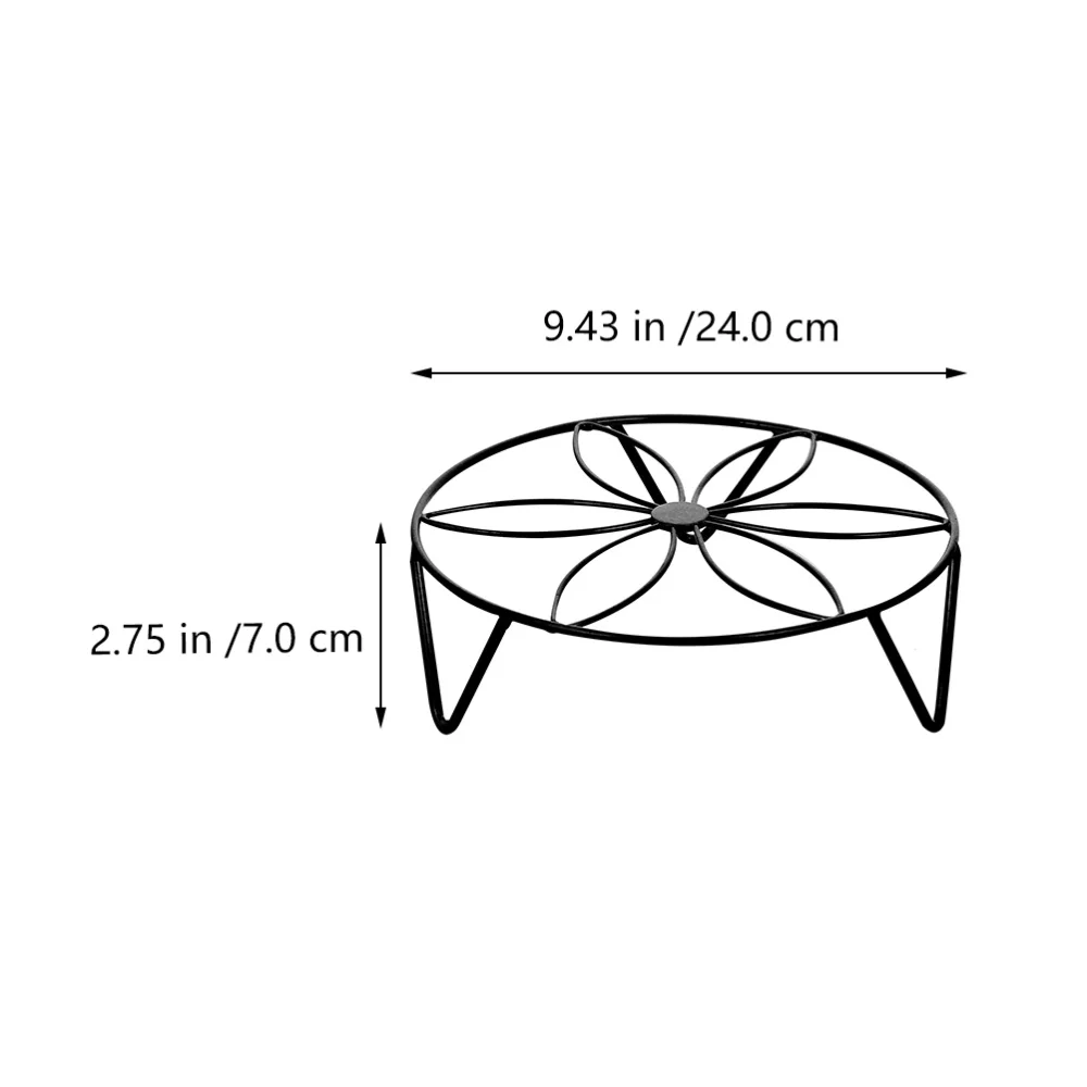 

4pcs Home Flower Shelf Elegant Flower Stand Iron Creative Flowerpot Base