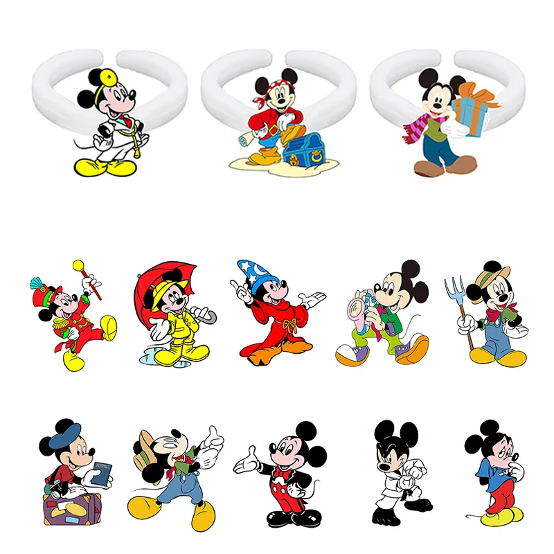 

Disney Creative Design Mickey Mouse Mickey Ring Epoxy Ring Cute Play Image Acrylic Ring Jewelry For Friends