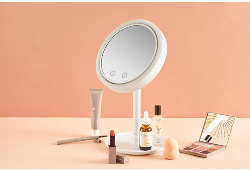 Makeup Зеркало Led с вентилятором без пота 5X Увеличительное Косметическое зеркало LED портативное мини карманное зеркало сенсорный экран стоячие зеркала зеркало для макияжа зеркало для макияжа зеркало с подсветкой зер
