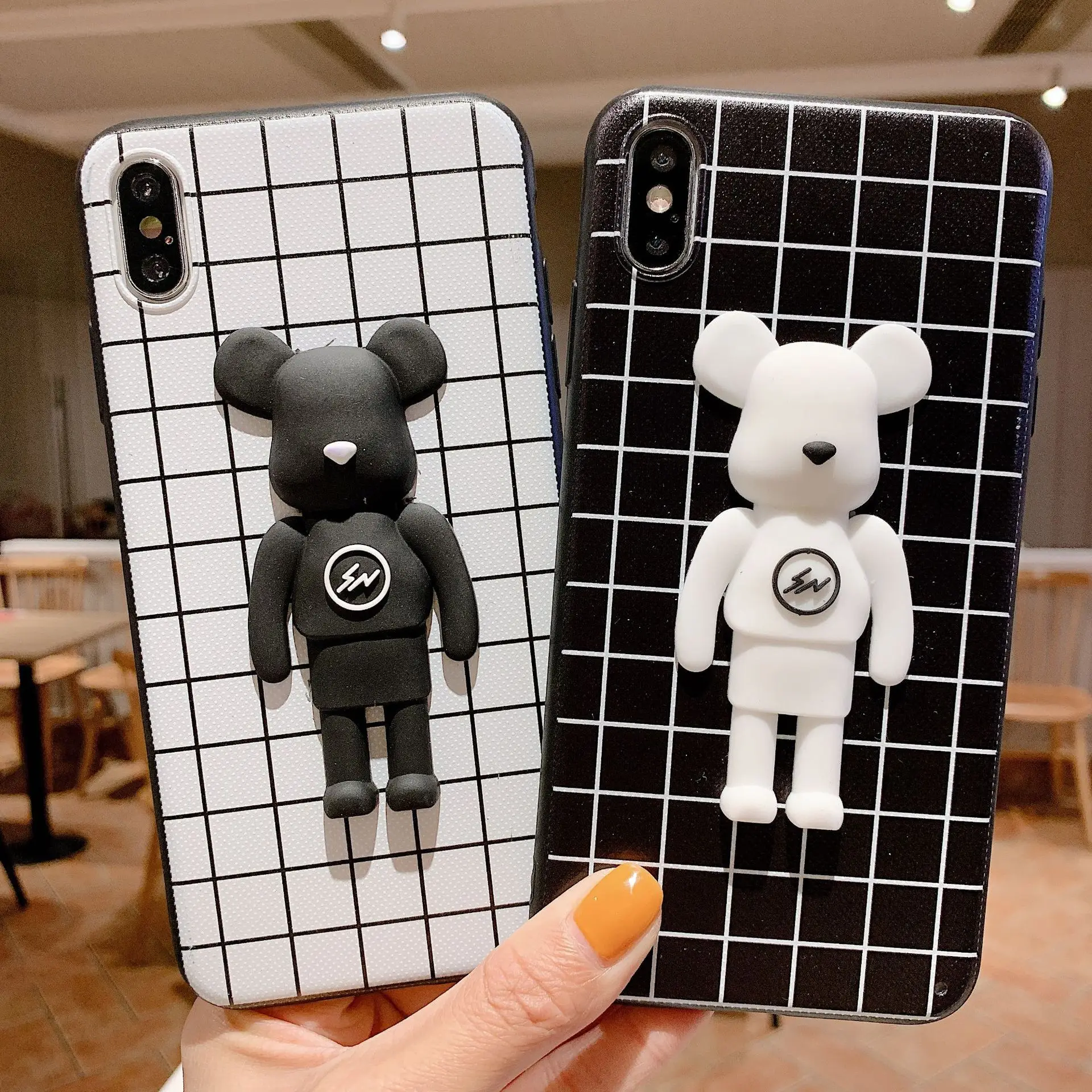 Для huawei P10 20 30 Lite плюс мобильный телефон в виде ракушки P20 Pro клетчатый милый