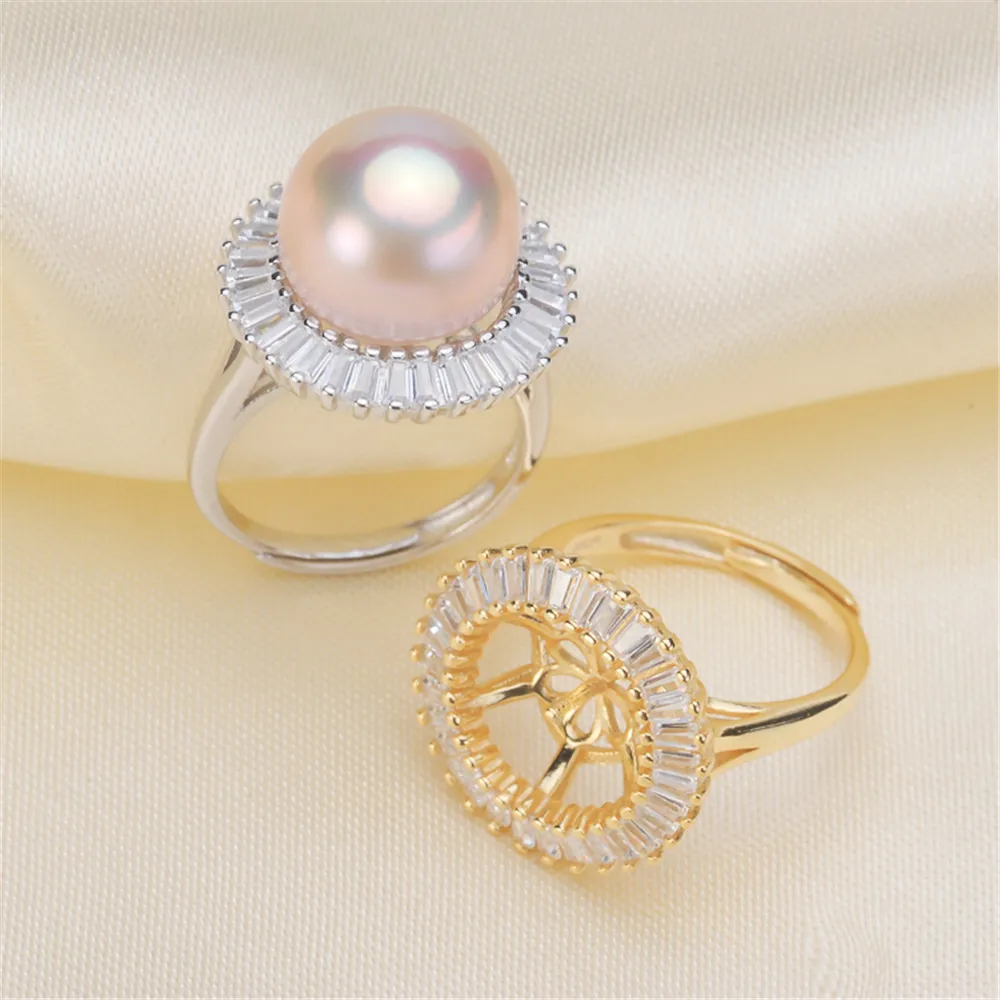 

Wholesale Classic 925 Silver Ring Accessories Settings Adjustable Blank Pearl Ring Setting Base For Women Diy Jewelry Making