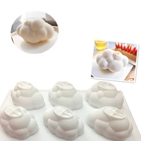 6 hole cloud silicone cake mold for baking mousse chocolate sponge moulds pans cake decorating tools cake accessories moule