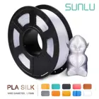 Нить для 3D принтера SUNLU, шелковая Блестящая серебряная нить для 3D принтера, 1,75 мм, 1 кг, фунта, катушка, широко совместимая с 3d-печатью, металлическая, серебряная на ощупь